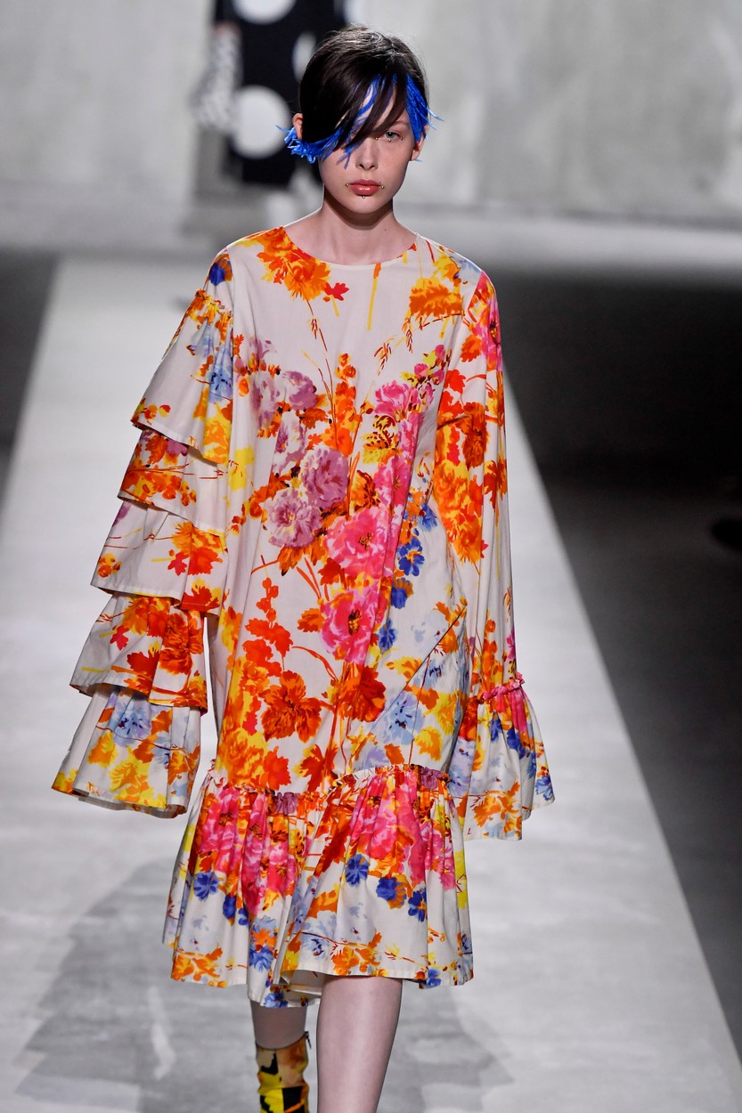 Model Pia Ekman walking on the runway during the Dries van Noten Ready to Wear Spring/Summer 2020 show part of Paris Fashion Week on September 25, 2019 in Paris, France., Image: 473457091, License: Rights-managed, Restrictions: *** World Rights ***, Model Release: no, Credit line: Jonas Gustavsson / ddp USA / Profimedia